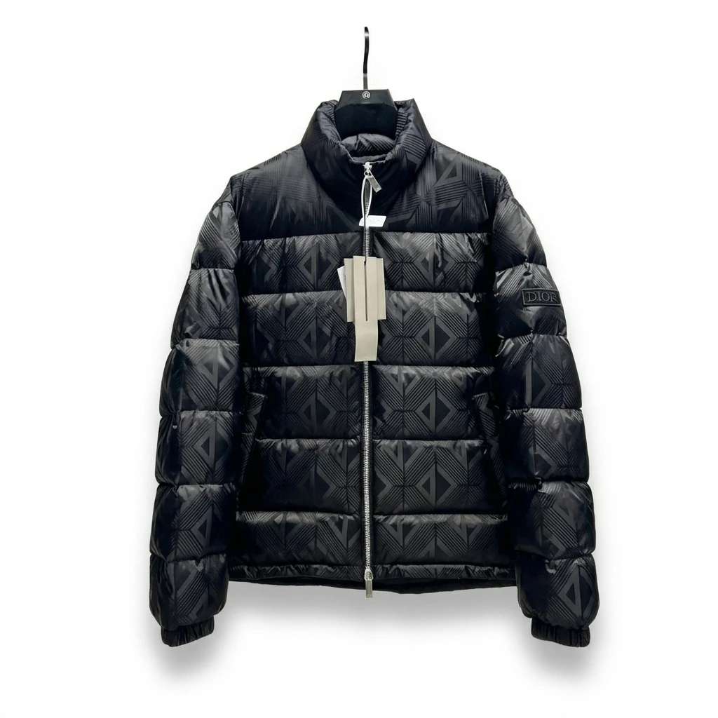 Dior diamond - checkered black down jacket