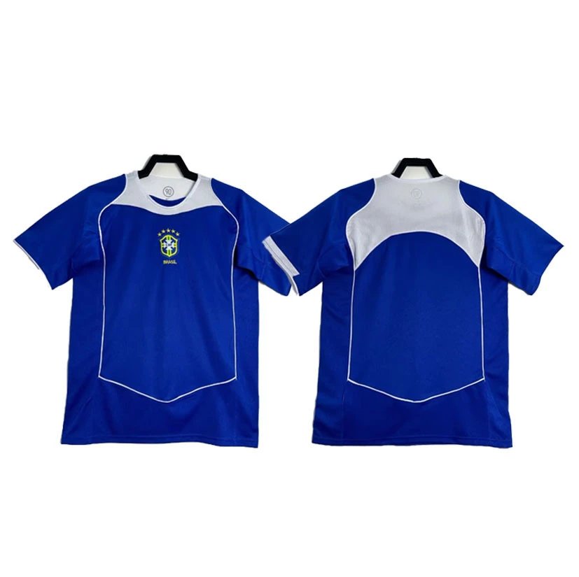 Brazil Classic Soccer jersey Blue Brazil Football for Daily Styling