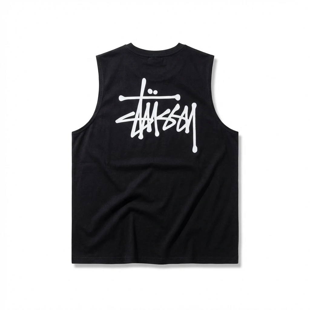 Stussy basic simple black vest