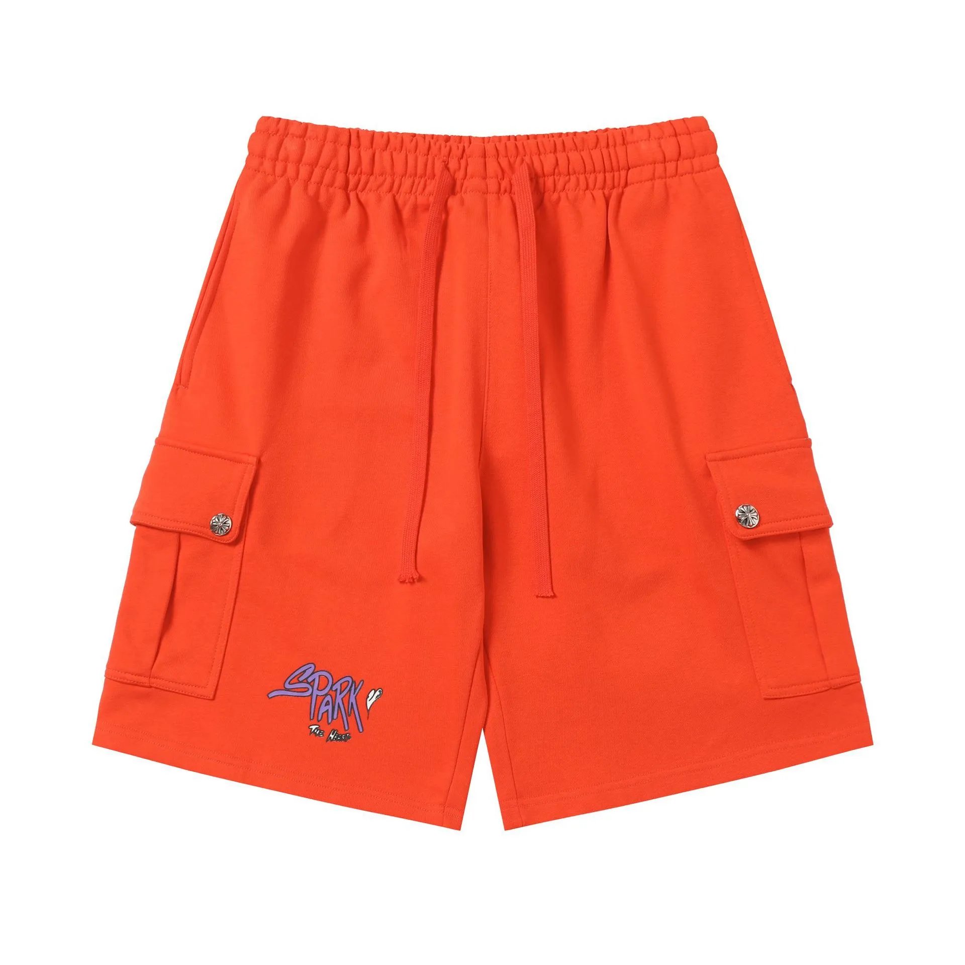 Chrome Hearts orange workwear-style shorts
