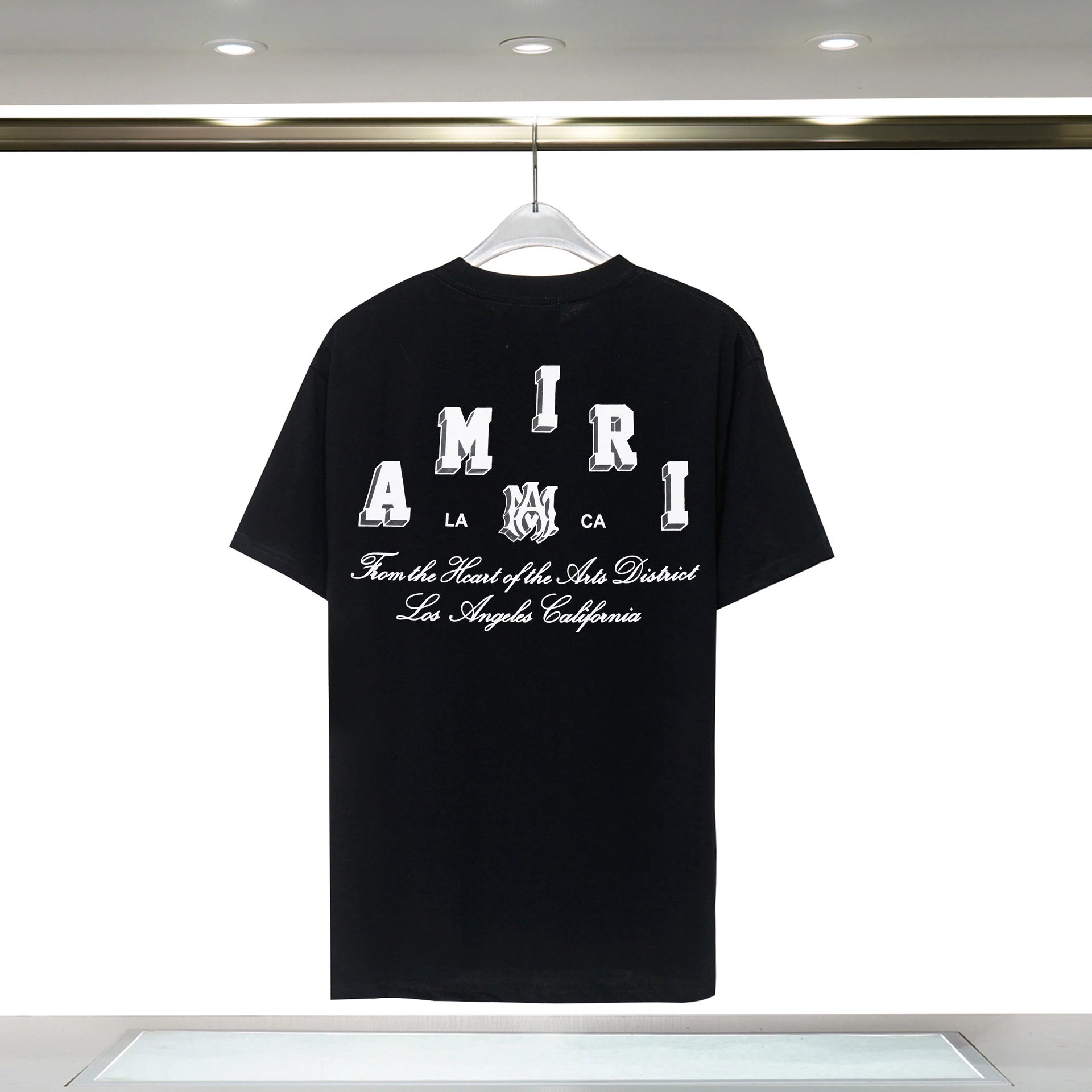 Amiri Streetwear Graphic T-shirt White Blue Amiri with Practical Shape