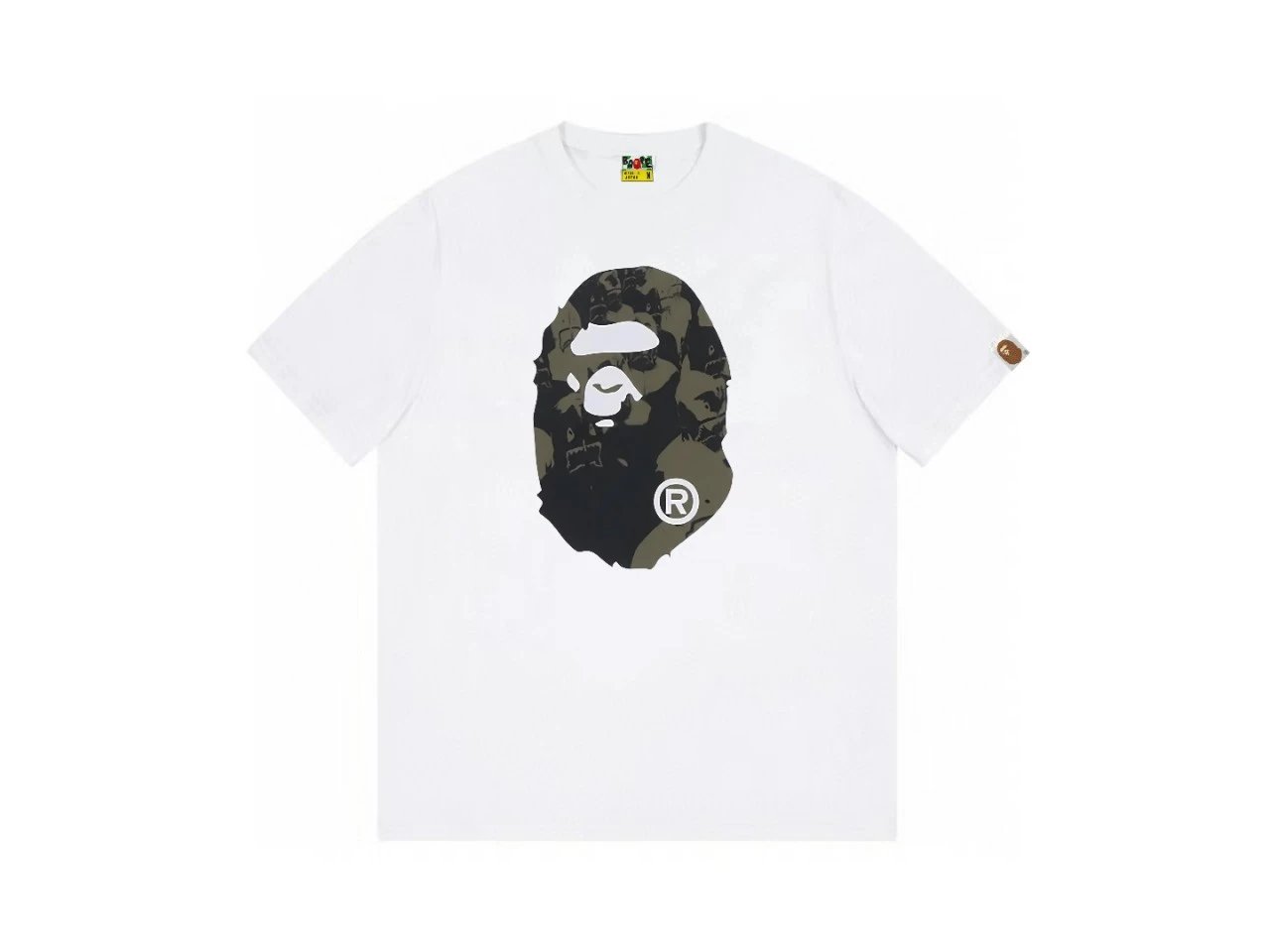 Bape camouflage style white T-shirt