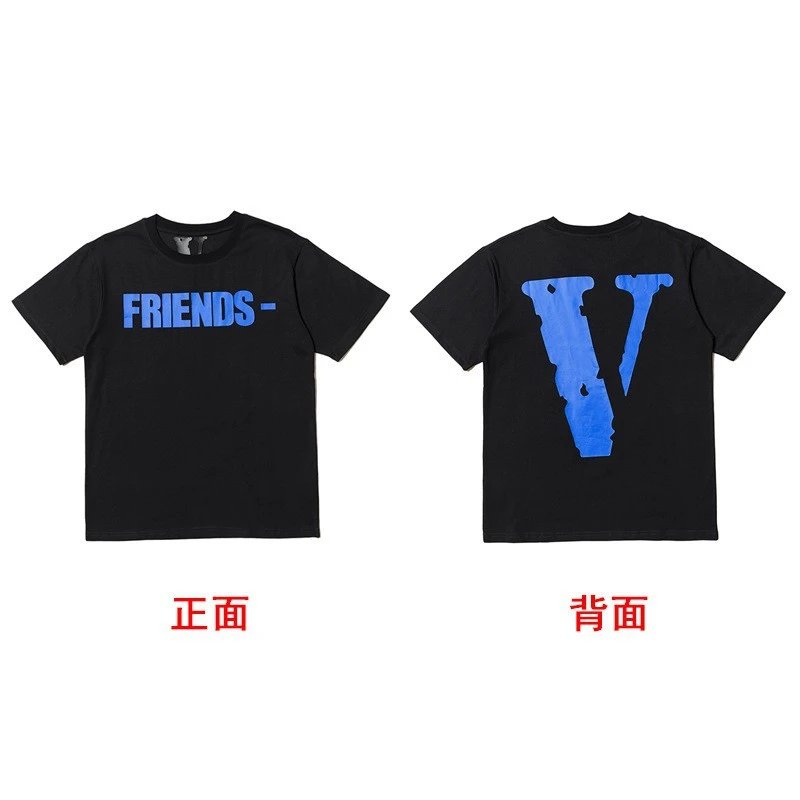 Vlone Daily Logo T-shirt Black Purple Vlone with Visual Detail