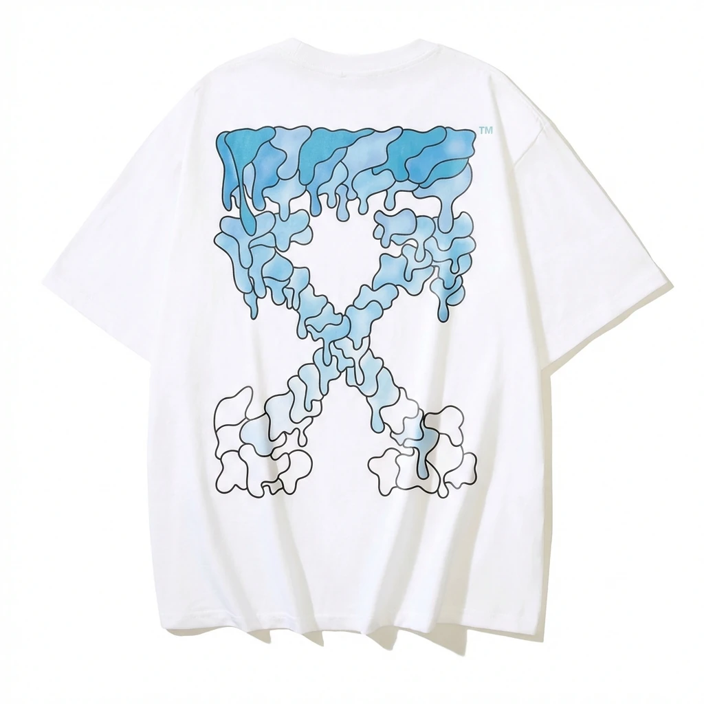 Off-White Gradient Blue Trendy T-shirt