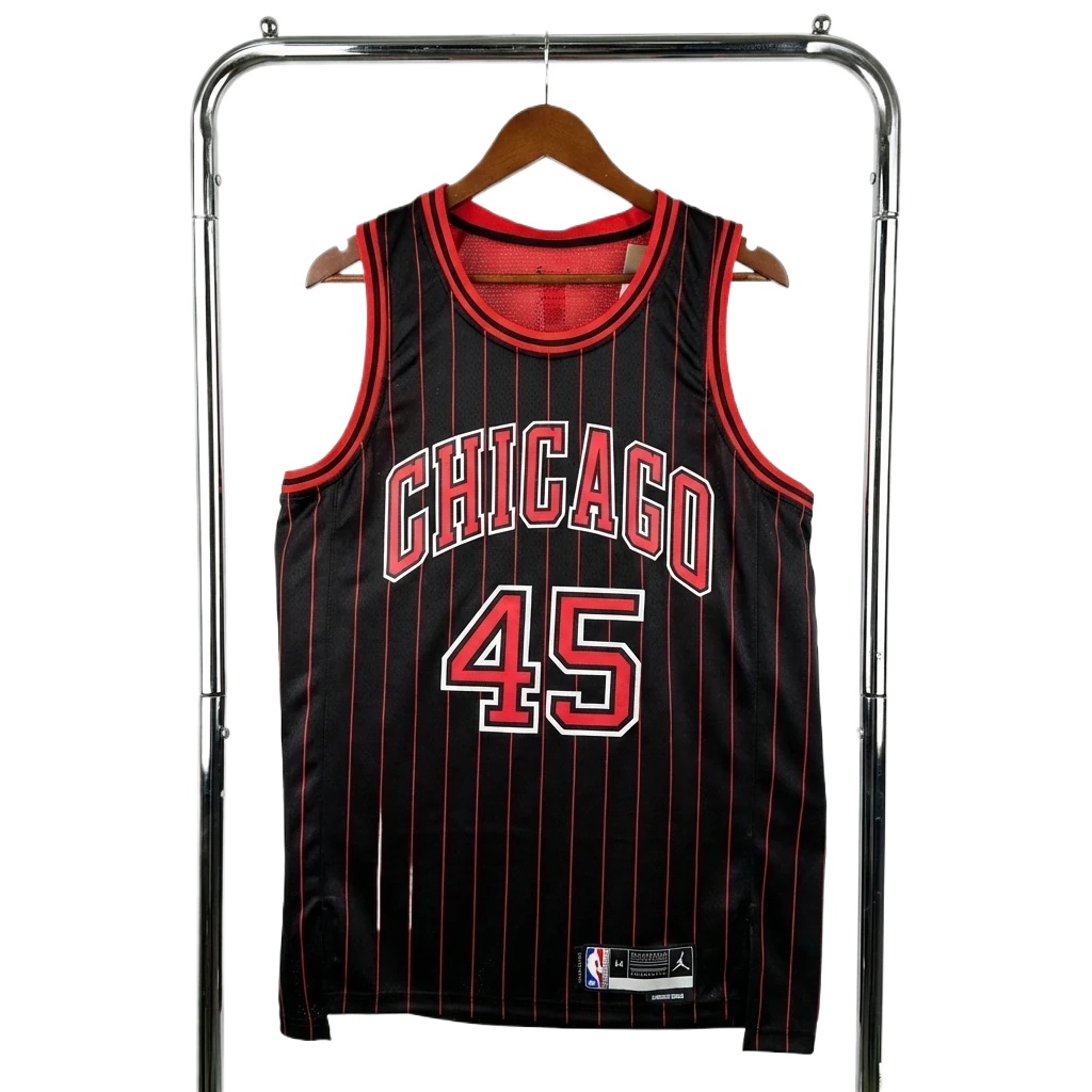 Michael Jordan retro black and red jersey