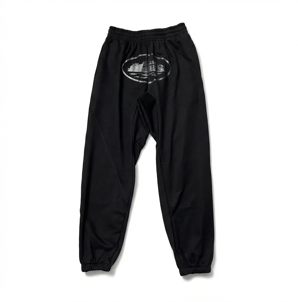Corteiz printed trendy brand style black pants