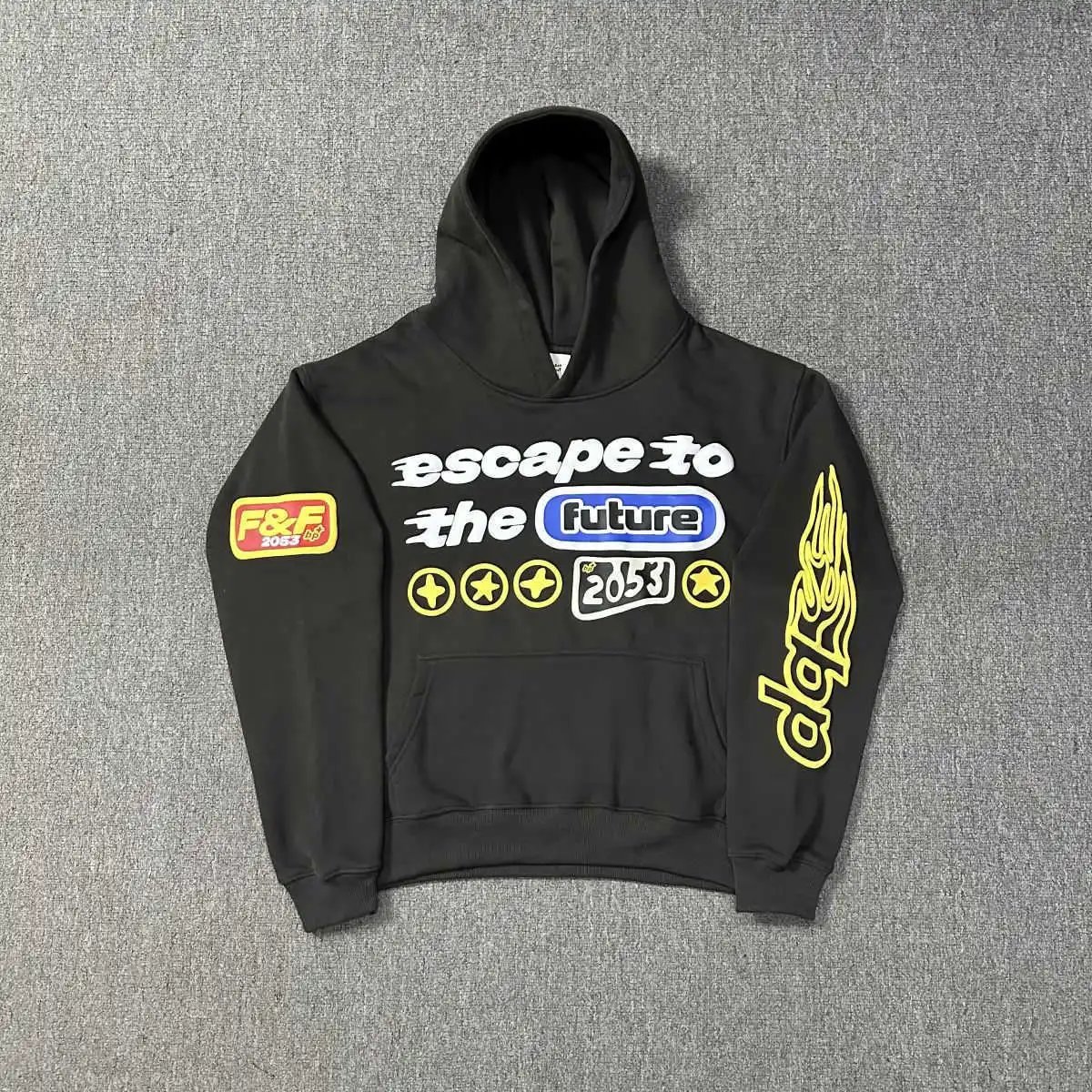 Broken Hearts Style H231 Skull Graphic Hoodie Airport Outfit