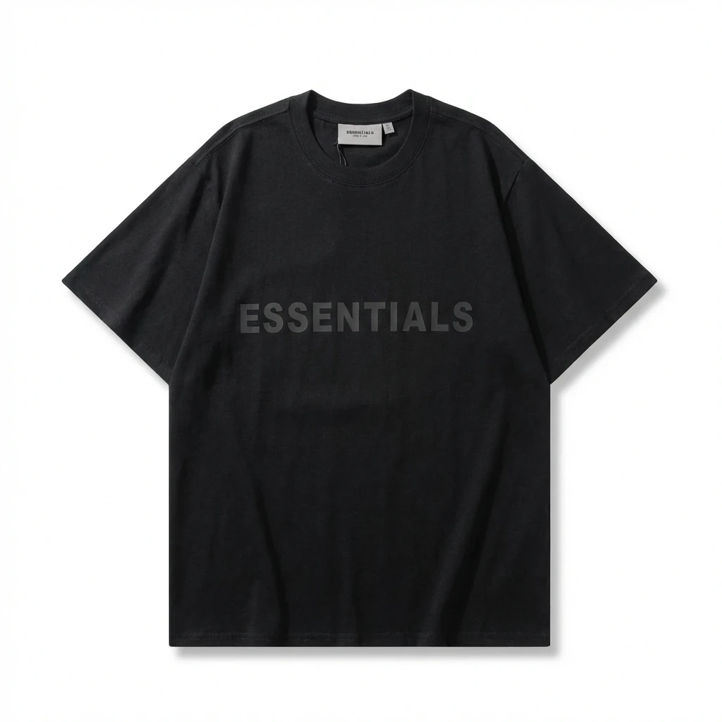ESSENTIALS minimalist style black T-shirt