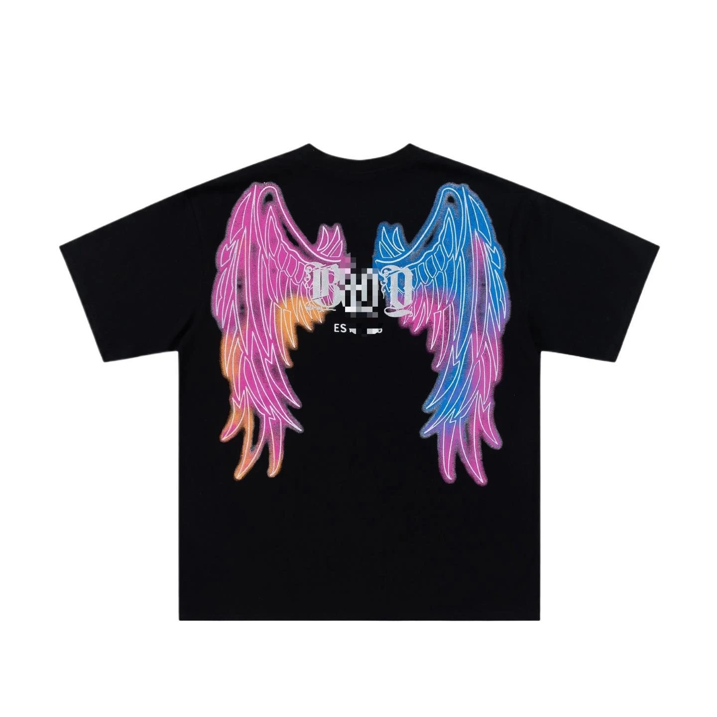 BOY Iridescent Wings Street Style Black T-Shirt