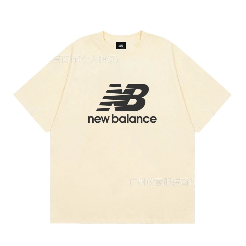 New Balance Classic Casual Style Apricot Beige Short Sleeve T-Shirt