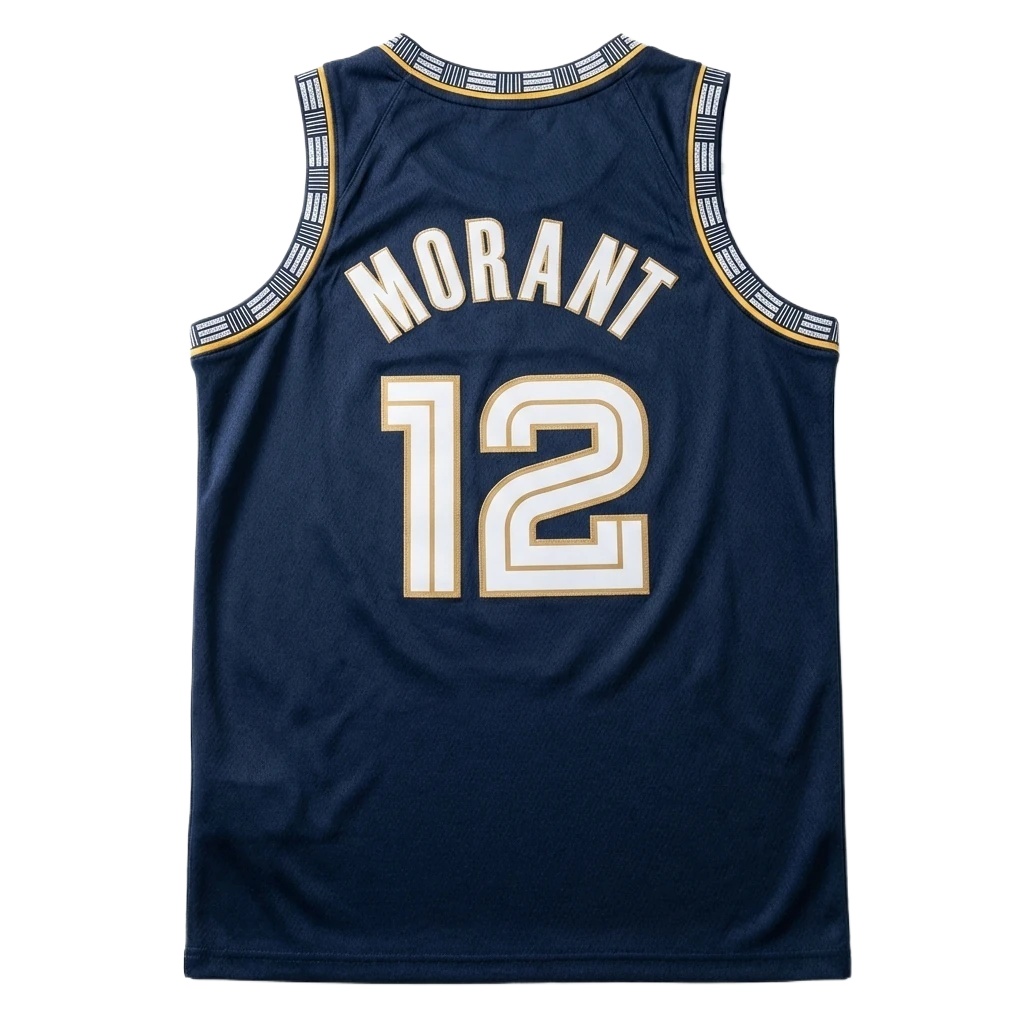 The black basketball uniform of Ja Morant of the Grizzlies.