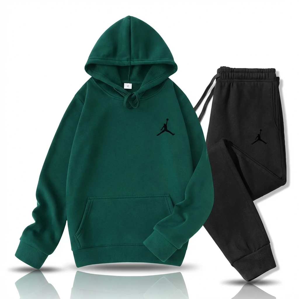 Jordan sporty green and black suit