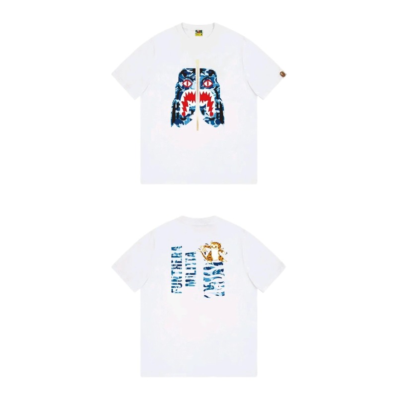 Bape Shark Print White T-shirt