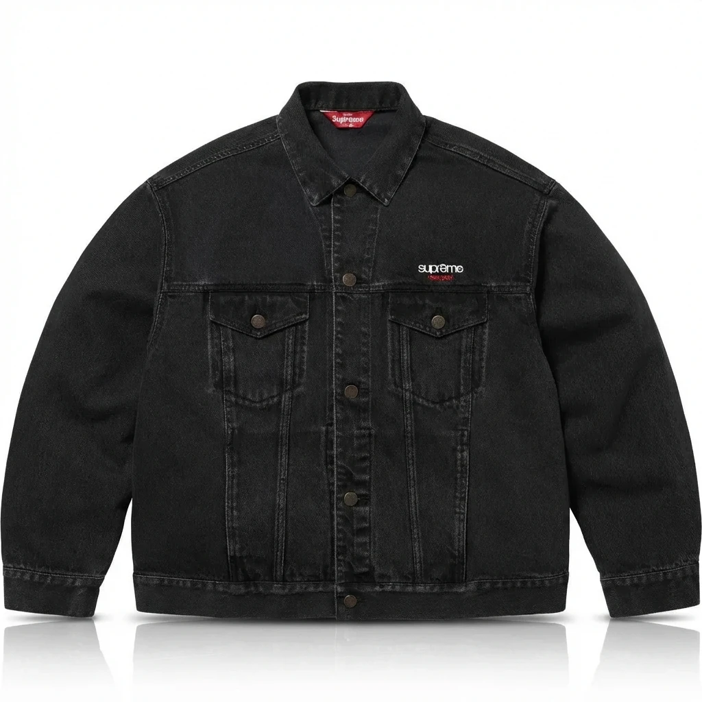 Supreme denim-style black jacket