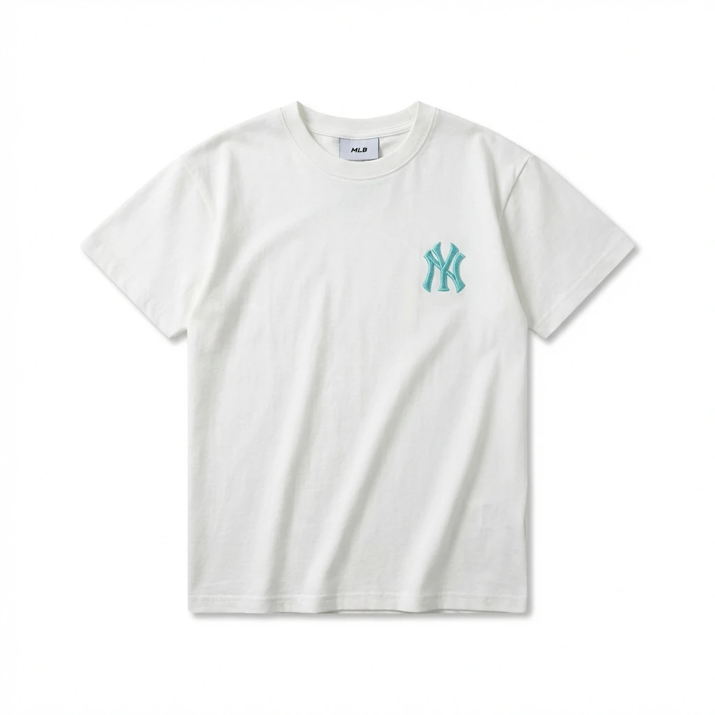 MLB NY Series Simple Style White T-shirt