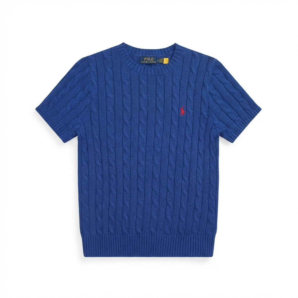 Blue knitted sweater of Ralph Lauren Polo series