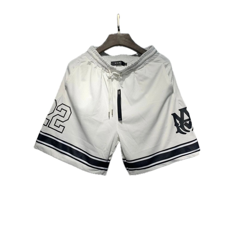 AMIRI Street Style White Mesh Athletic Shorts