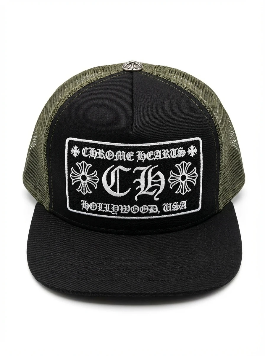 Chrome Hearts Retro Style Black Hat
