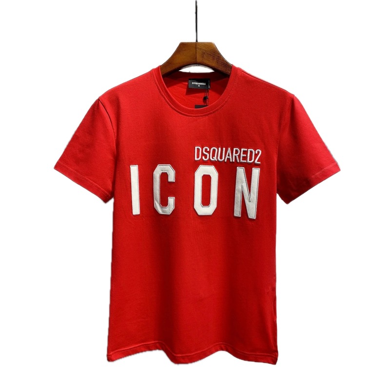 DSQUARED2 ICON Trendy Red Short-sleeve T-shirt