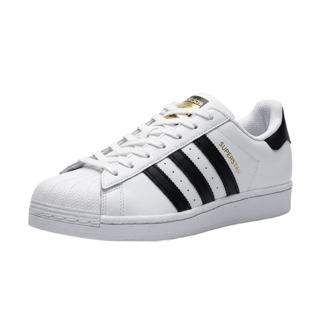 Adidas Superstar Black and White Canvas Shoes