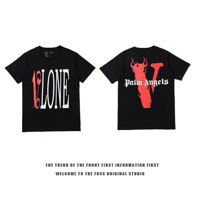 Vlone Statement Logo T-shirt Black Purple Vlone for Outdoor Plans
