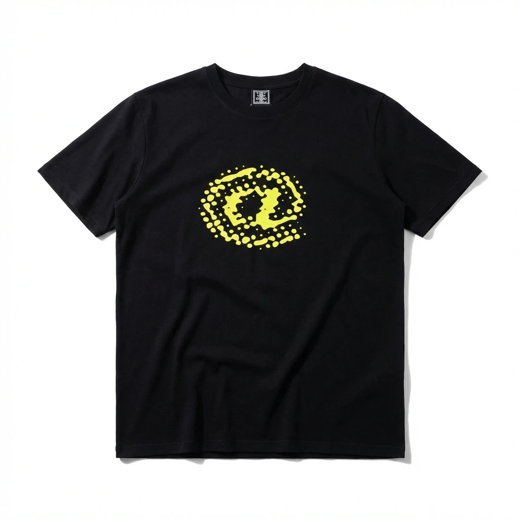 ADWYSD trendy brand black printed T-shirt