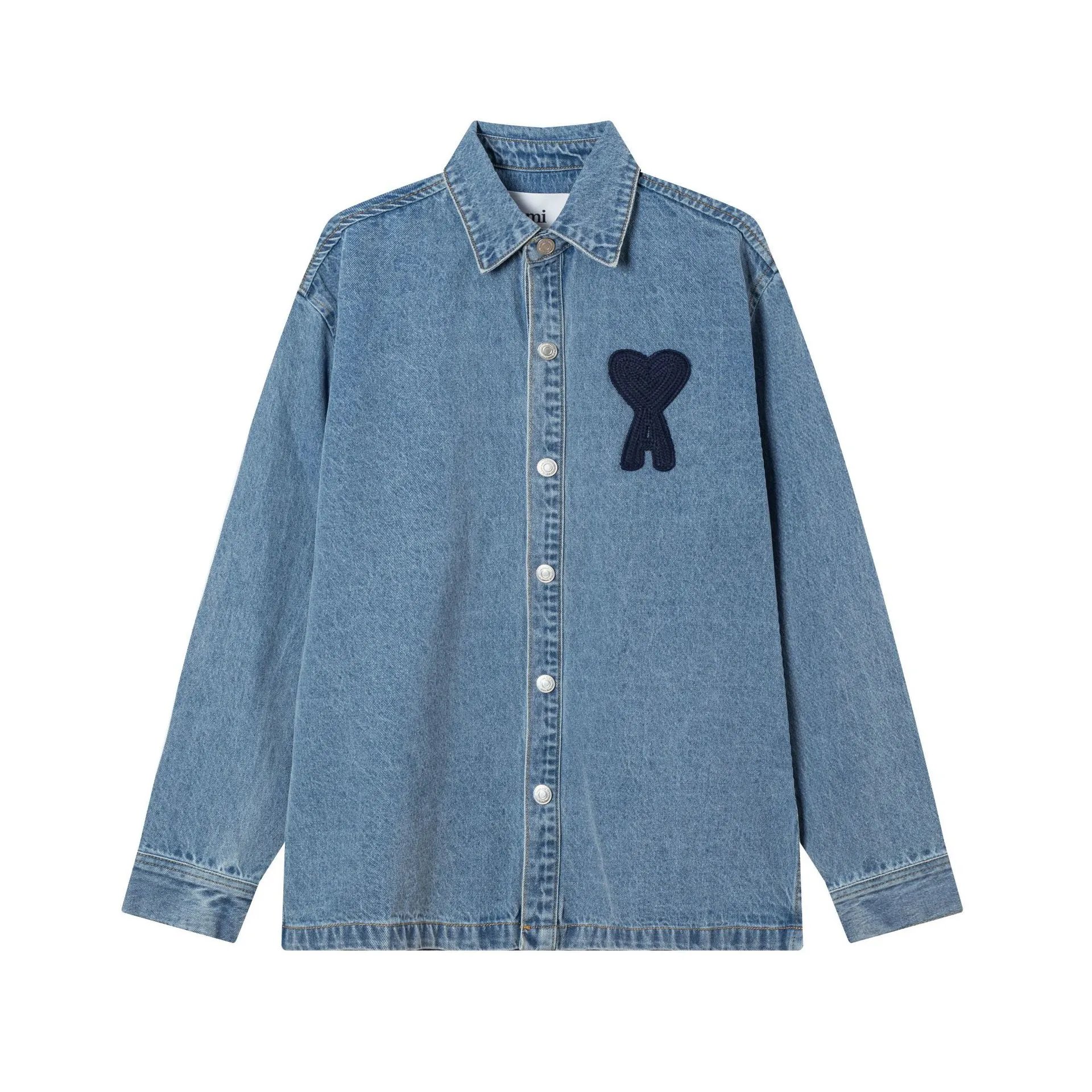 AMI Love Heart Denim Shirt