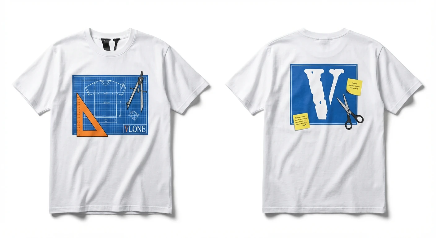 Vlone trendy white T-shirt