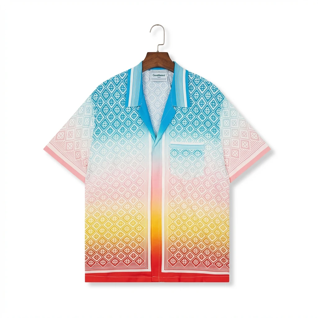 Casablanca Gradient Style Printed Shirt