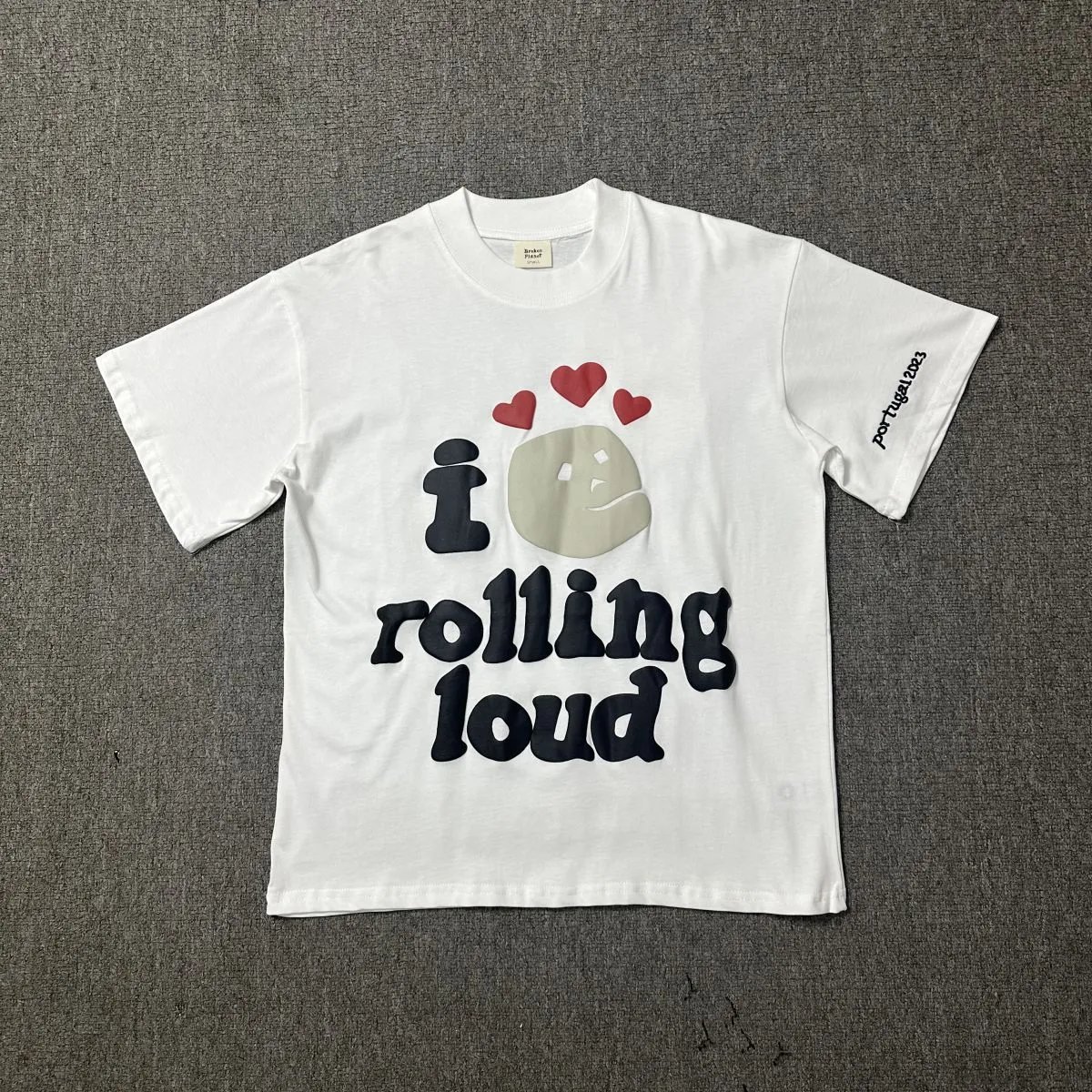 Broken Planet Daily Graphic T-shirt White Cotton Bold for City Outfits