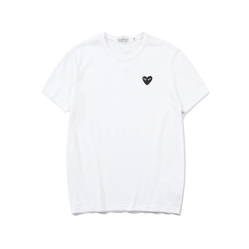 Comme des Garcons PLAY 2021-95 White Style 2195 Heart Logo T-Shirt Layered Outfit