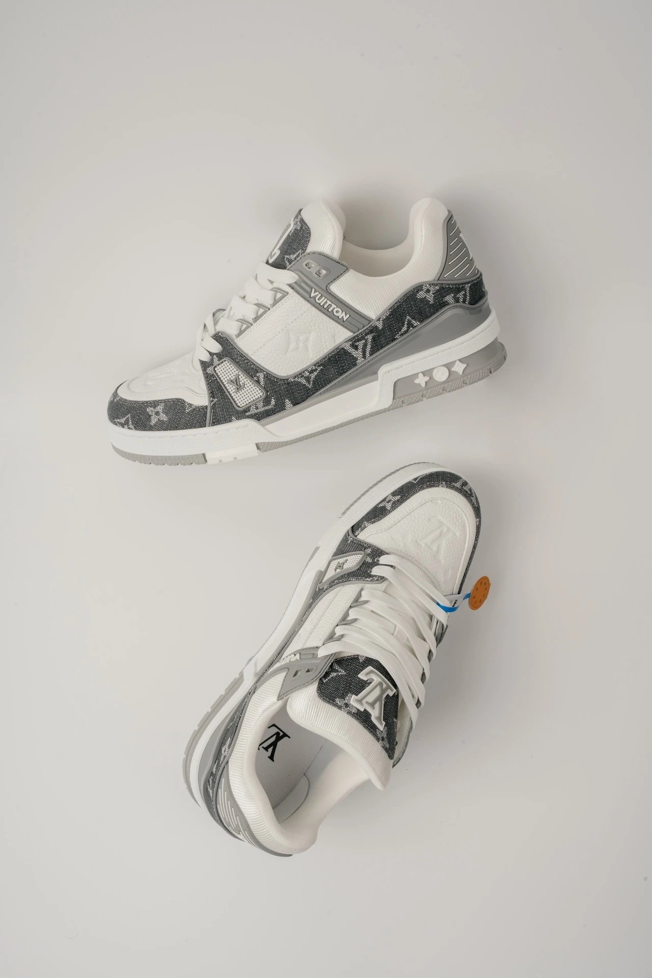 Gray White Low-top Pair from Louis Vuitton Gray Low-top Sneaker for Streetwear Looks
