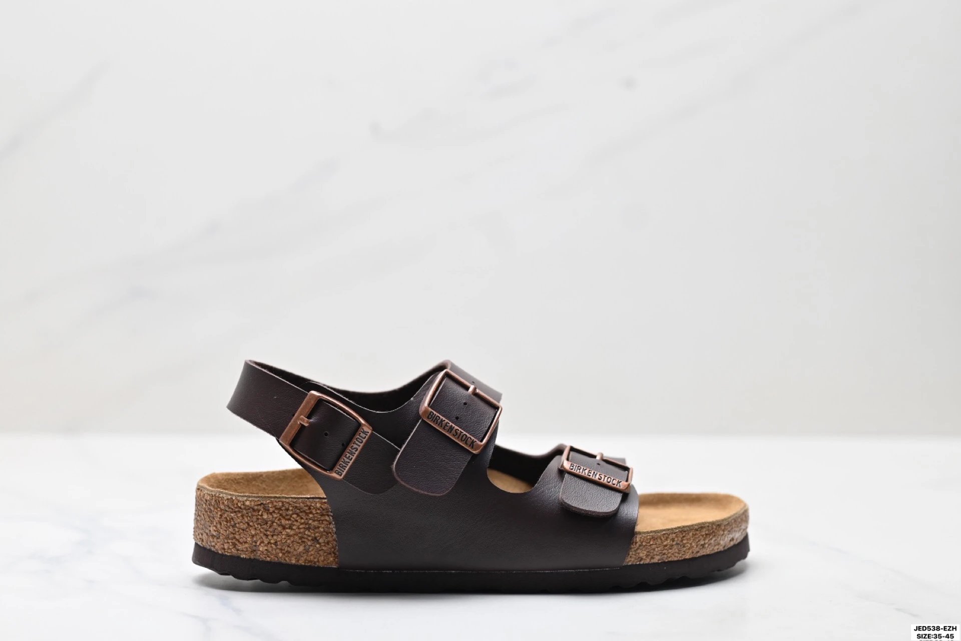 Birkenstock Vintage Casual Dark Brown Buckle Sandals