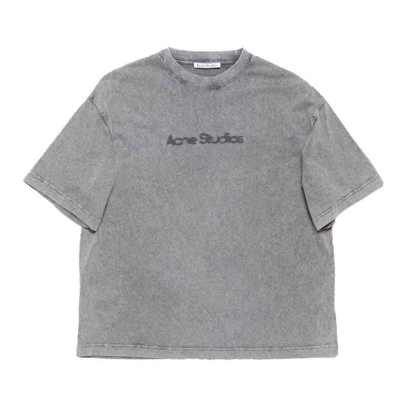 Acne Studios 2090-80 Gray Style Ac908028 Stockholm Logo T-Shirt Fan Wear