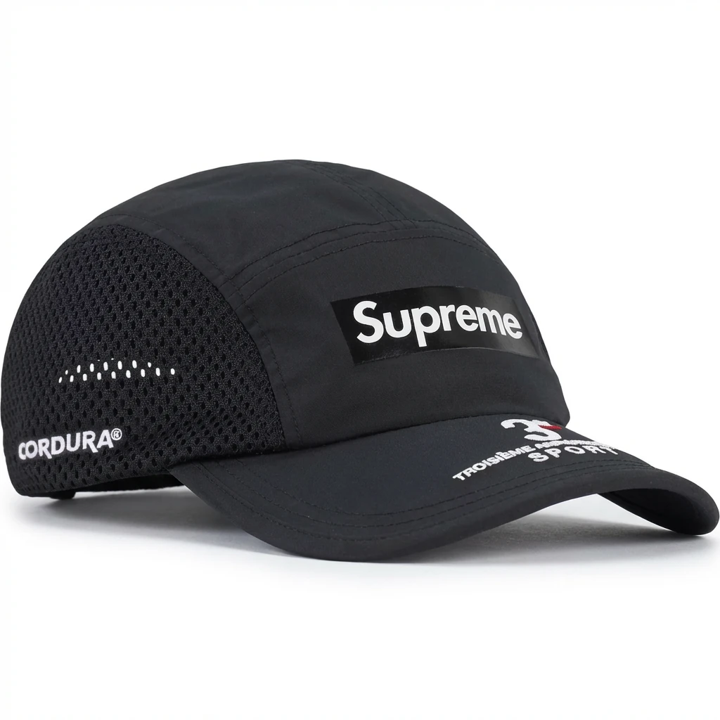 Supreme minimalist style black hat