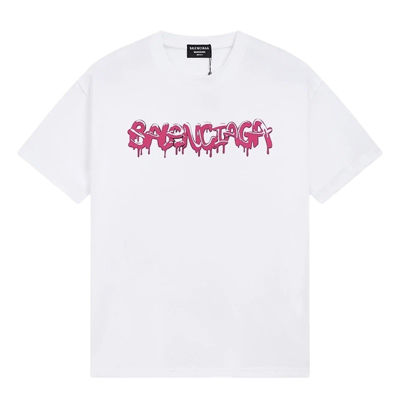 Balenciaga graffiti-style white T-shirt