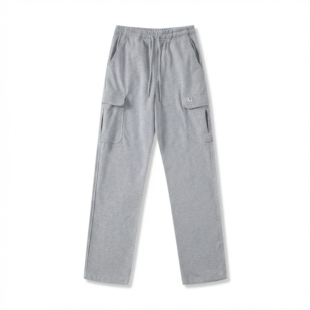 MLB utility-style grey long trousers