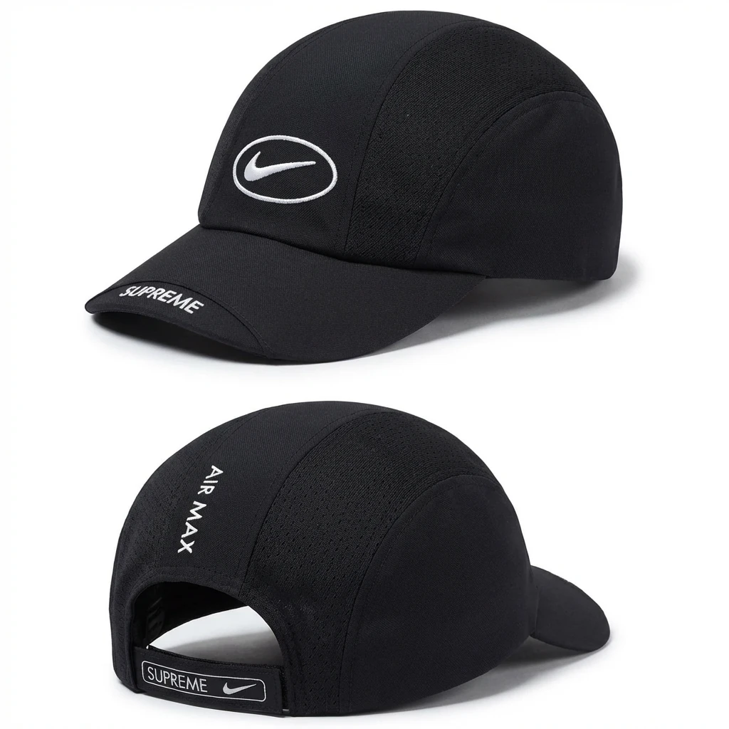 Supreme Co-branded Sporty Black Hat