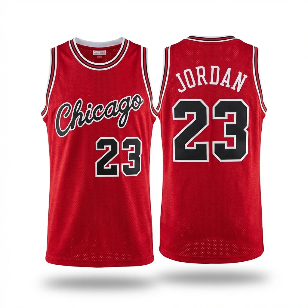 The No. 23 red basketball jersey of Michael Jordan