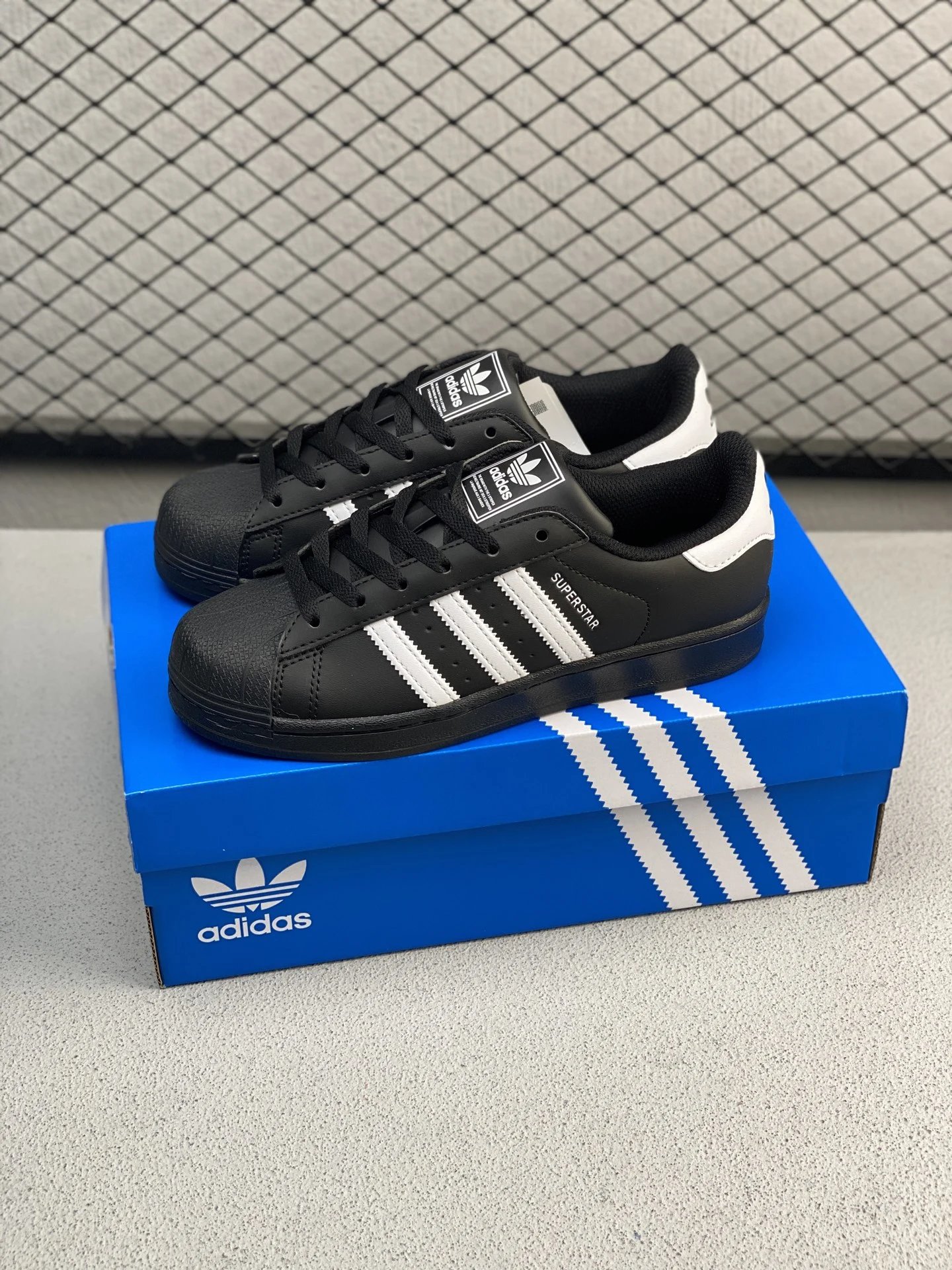 Adidas Shell-Toe Sneakers with Minimal Cupsole in Black