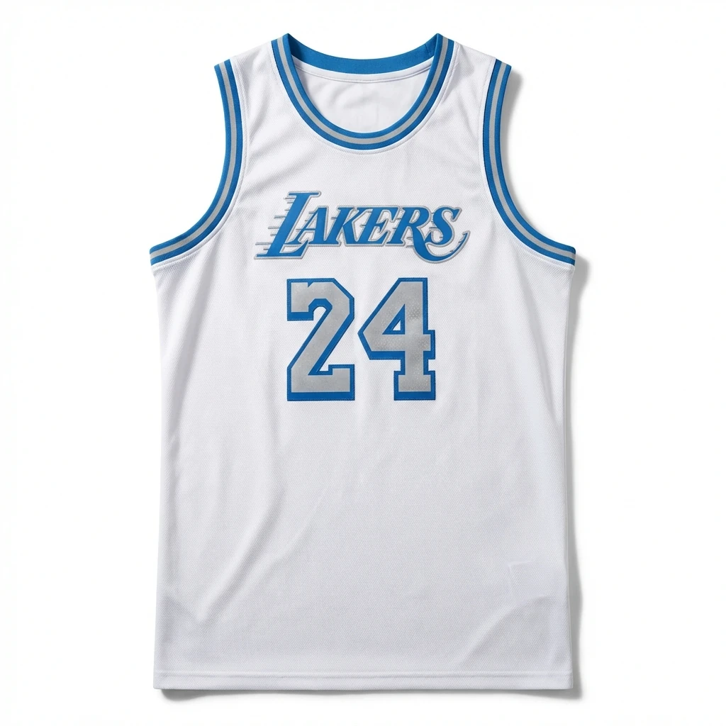 Kobe Lakers retro-style white jersey