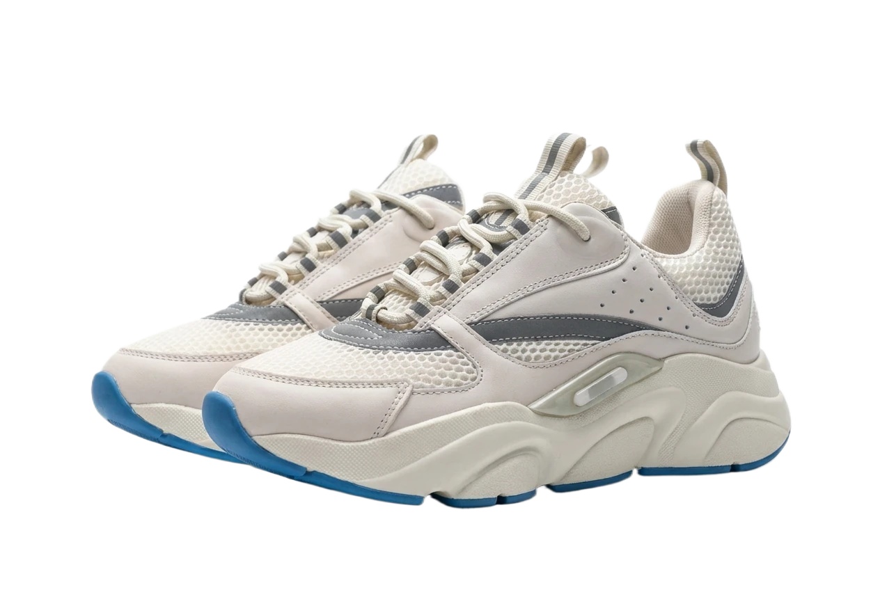 Dior Dad Shoes in Gray, White and Blue Color Scheme