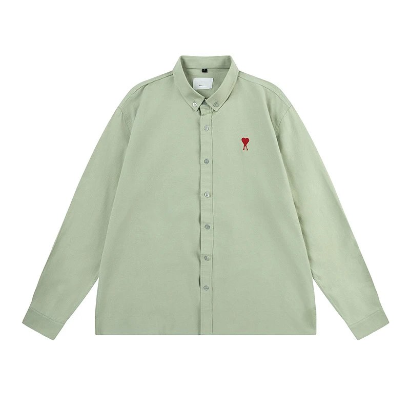 AMI minimalist style green shirt