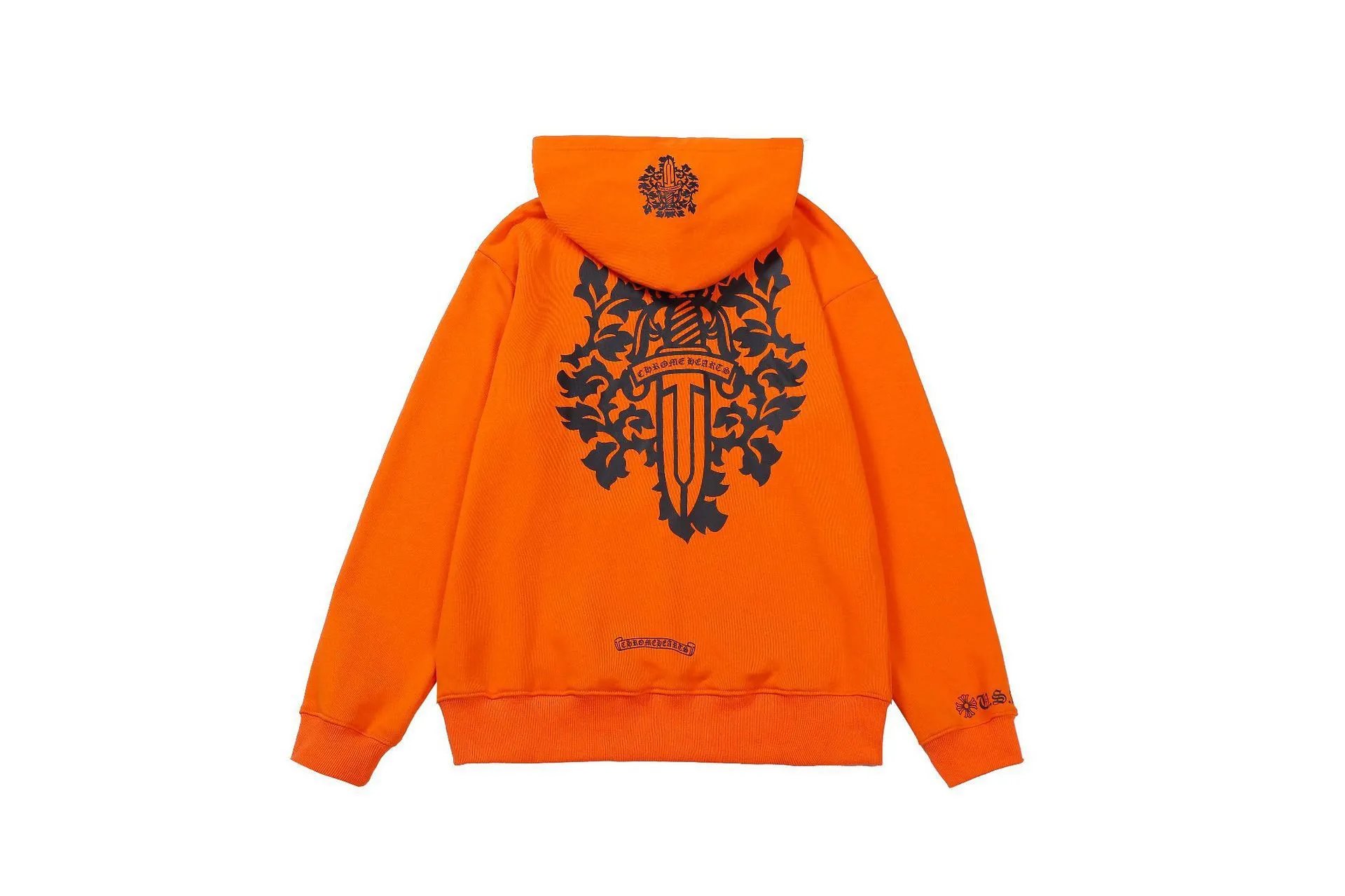 Chrome Hearts Monogram Cross graphic hoodie Black Blue Cross for Layered Styling