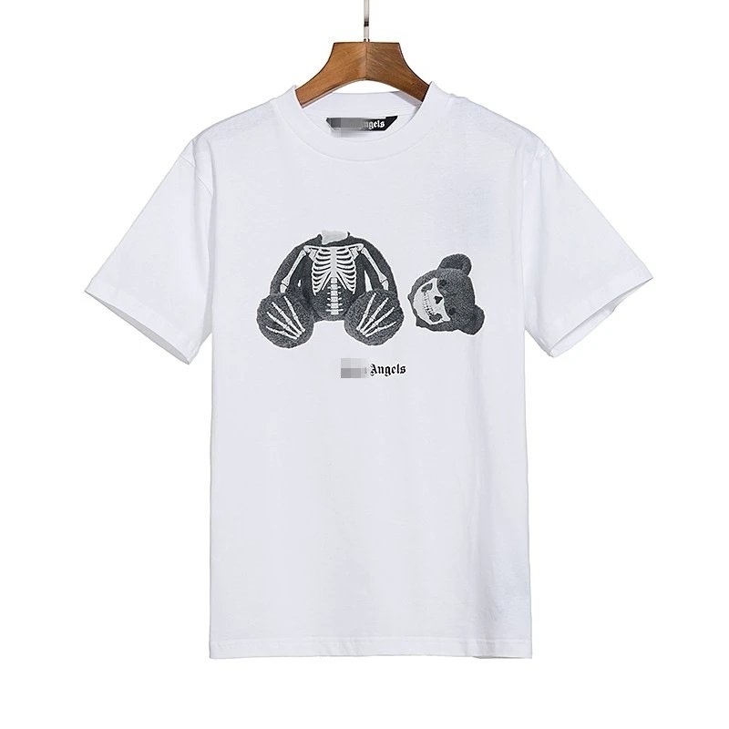 Palm Angels Classic Bear graphic T-shirt White Colorful Bear with Travel-Friendly Style