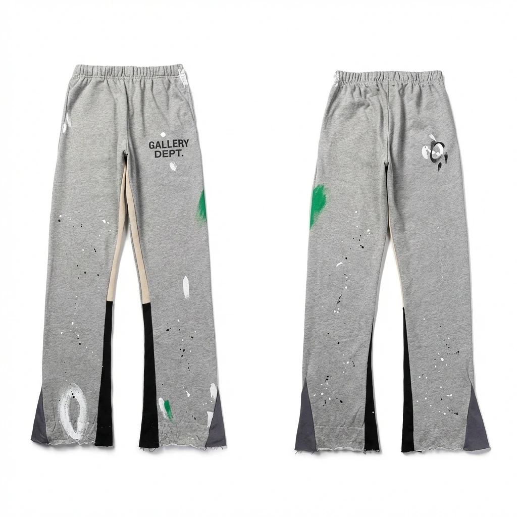 Gallery Dept graffiti-style grey trousers