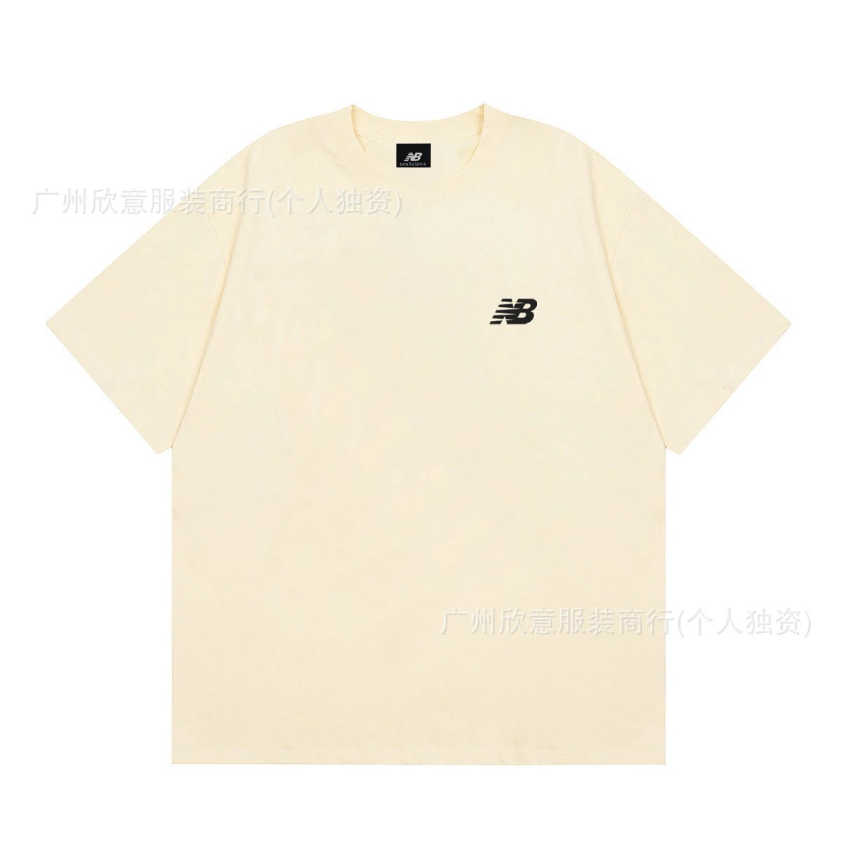 New Balance Casual Minimalist Beige Short-sleeve T-shirt