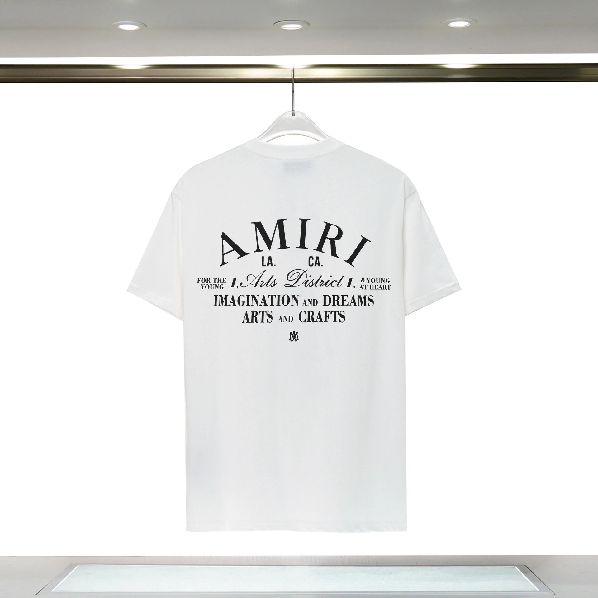 Amiri Casual Graphic T-shirt White Blue Amiri for Comfortable Styling
