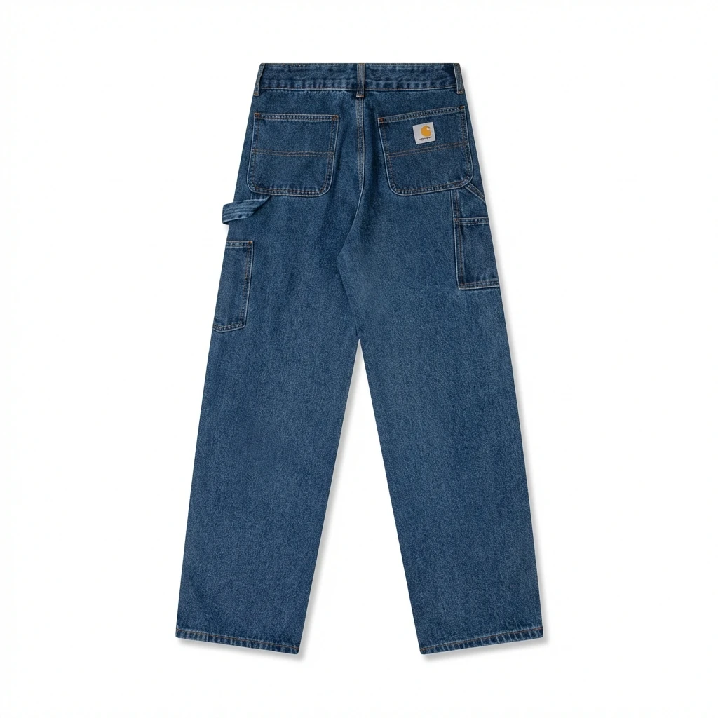 Carhartt workwear style dark blue jeans