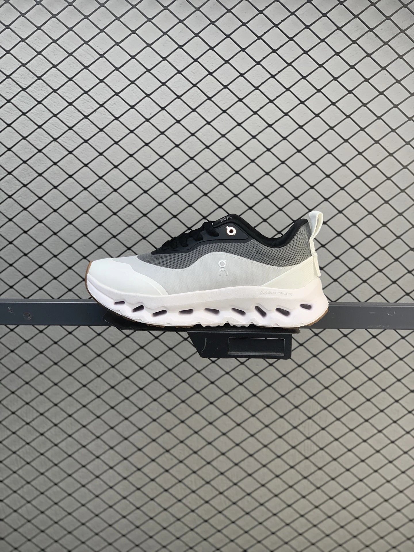 On White and Black Cloud Runners with Mixed Panel Finish